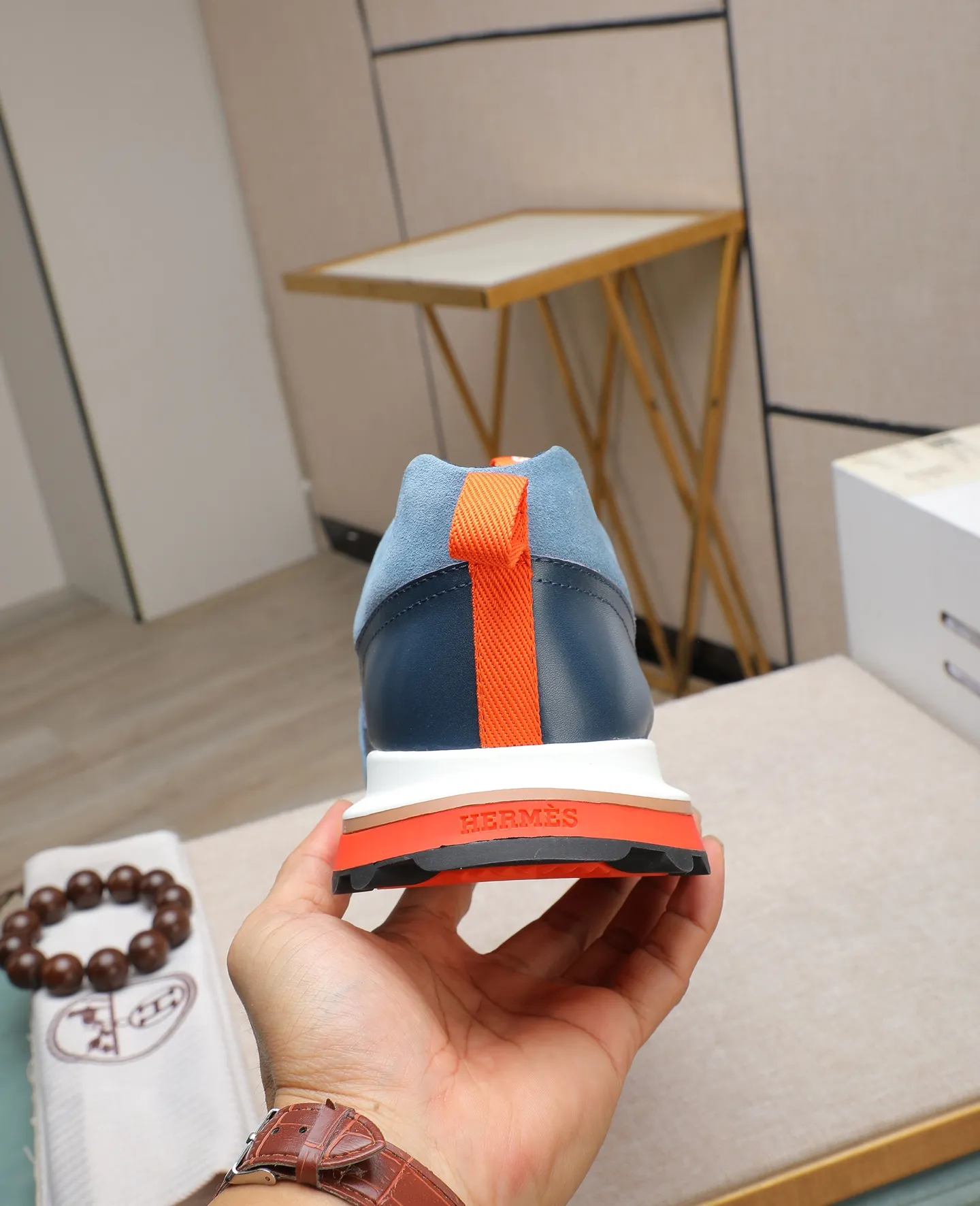 Men's shoes 💰760 Hermes🐴 25ss new autumn and winter products! Classic boot shape + British color matching design, imported calfskin, classic and durable! The original inverted mold last, the ultimate 1:1 shape, and the imported high-end cowhide presents a refined texture! Open the mold to customize the A-grade high-density private mold outsole with luxurious packaging! - Unique quality, 39-44 (38 45 46 customized)